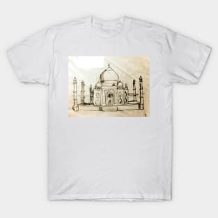 Taj Mahal Sketch T-Shirt